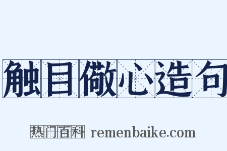 触目儆心造句是什么意思的图片